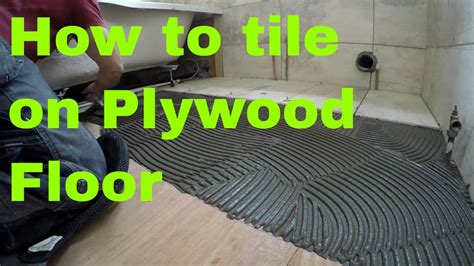diy tile floor over plywood